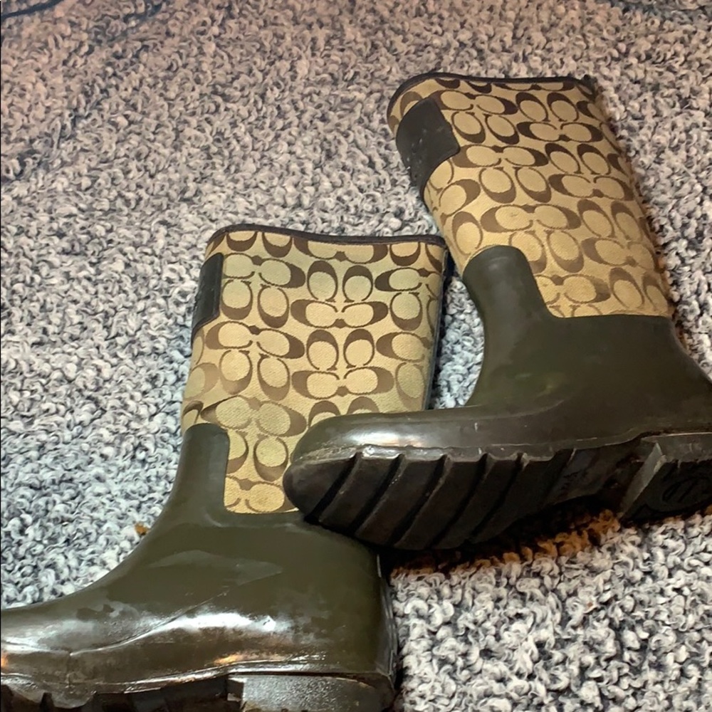 Coach rain boots